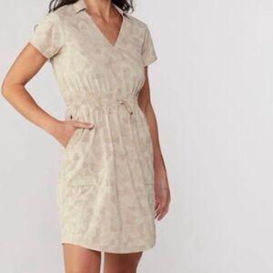 REI Trailmade Utility Dress Hiking Short Sleeve Outdoors Beige Nylon Womens XL